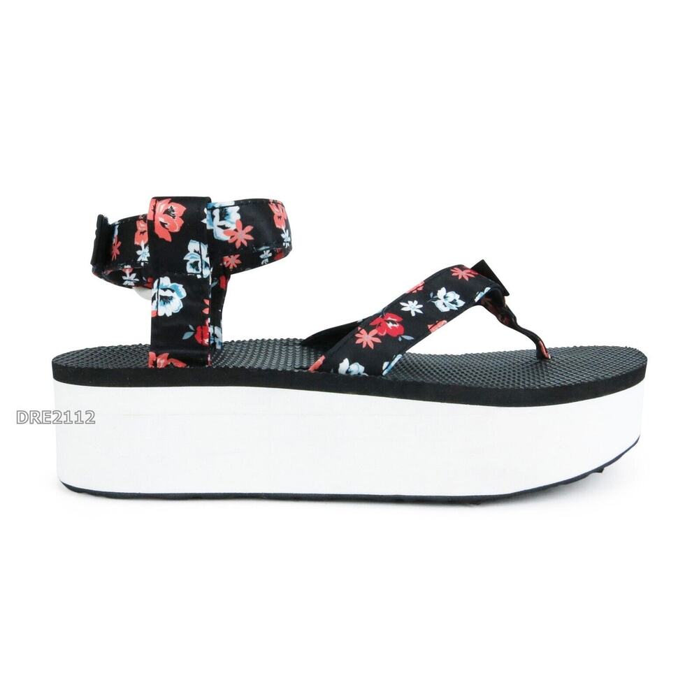 Teva Flatform Sandal Floral Persimmon Platform Sandals Womens Size 7 *NEW*
